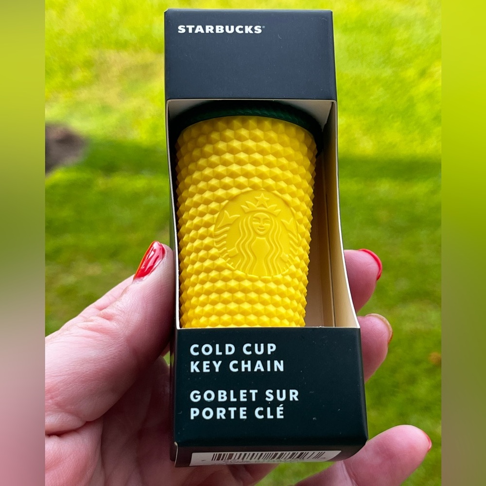 NEW Starbucks Hawai’i Keychain/Ornament Pineapple Yellow Studded Mini Tumbler